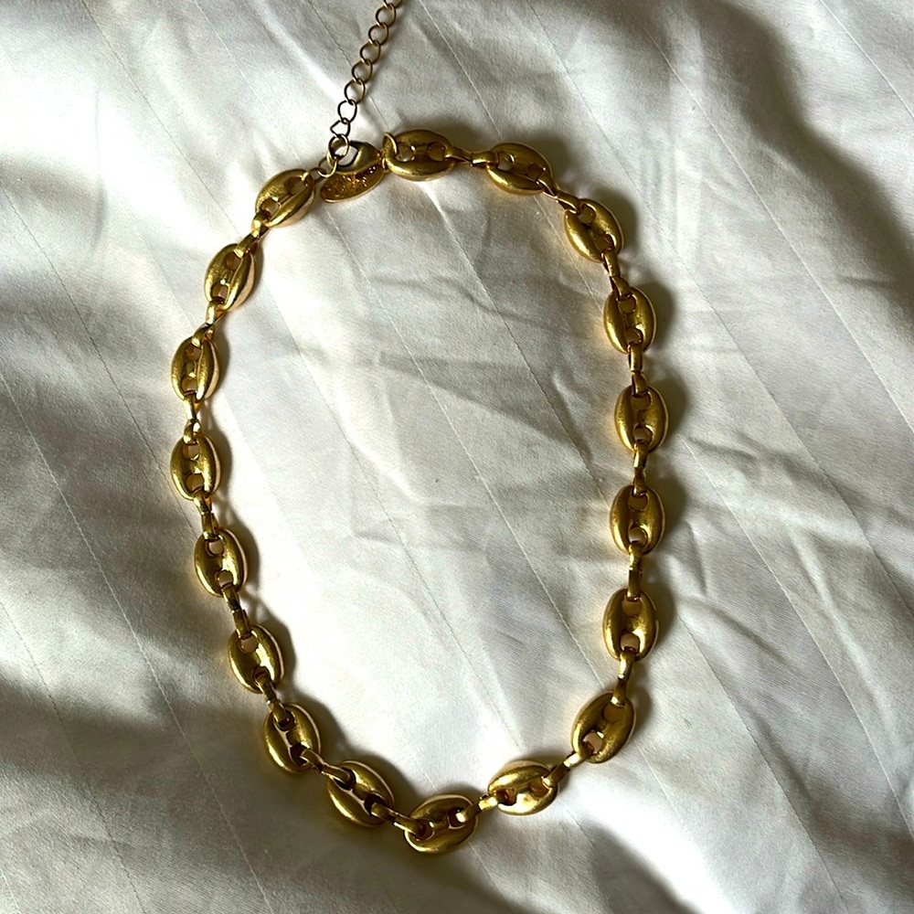 NWOT Gold-tone link necklace by Canvas. 8 inch with 3 inch extender